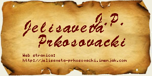 Jelisaveta Prkosovački vizit kartica